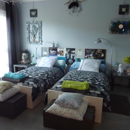 Loft Atypique Bed & Breakfast Villeneuve-de-Riviere Bagian luar foto